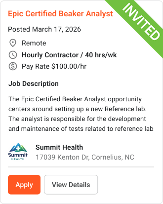 Talent Single Opp Card - Invited